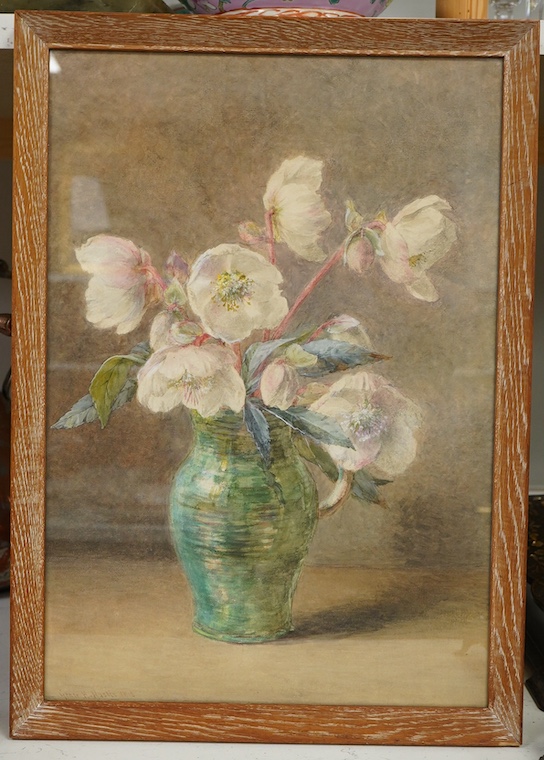 Grace H. Hastie (1855-1930), Still life of roses in a jug, signed and dated 1912, watercolour, 41 x 29cm